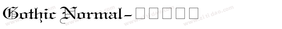 Gothic Normal字体转换